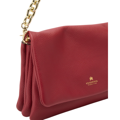 Cuoieria  red large flap bag . Cuoieria  red large flap bag .