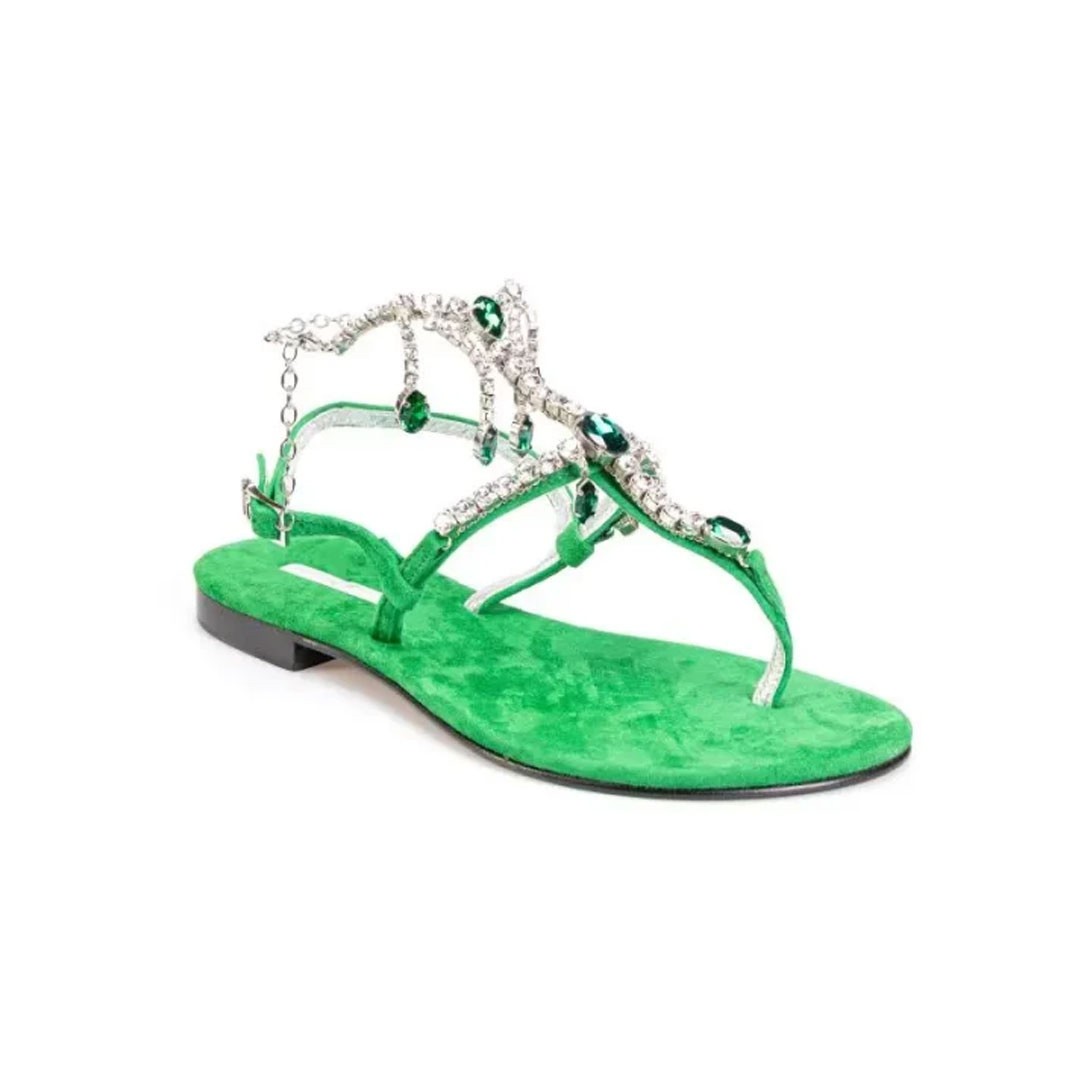 Emanuela Caruso Capri Green Sandals