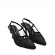 Laura Biagiotti Black Slingback Pumps