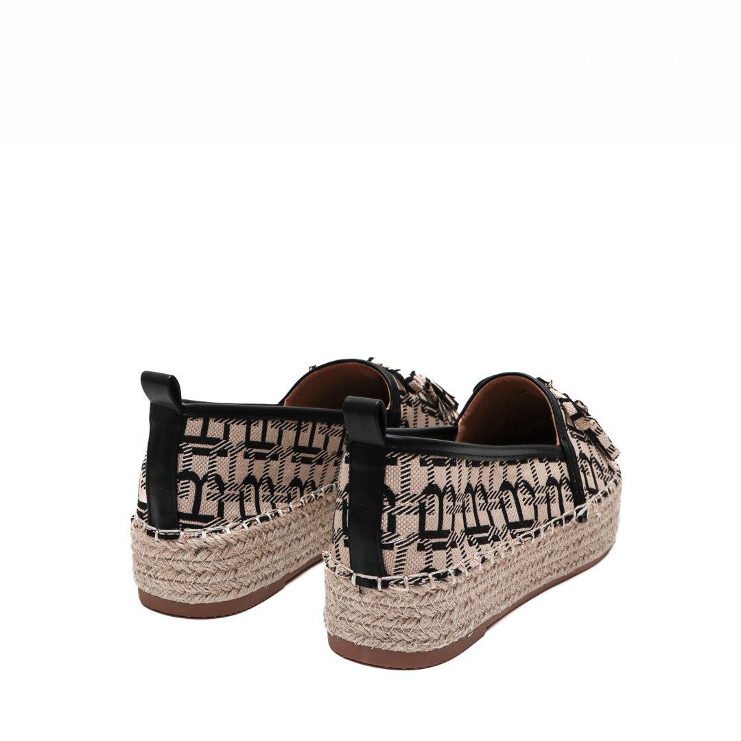 Laura Biagiotti Beige-Black  Espadrilles