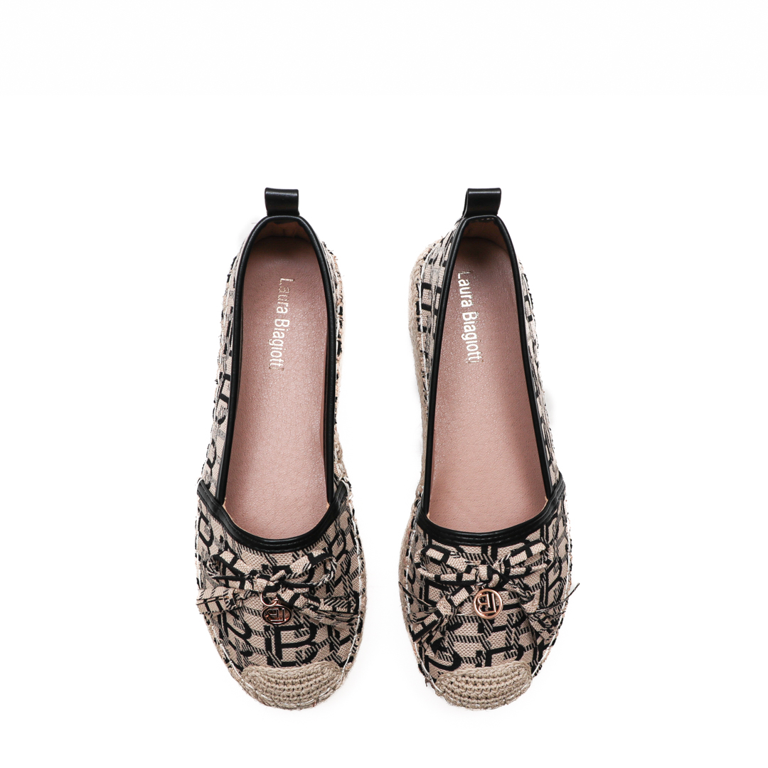 Laura Biagiotti Beige-Black  Espadrilles