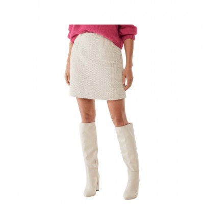 Mexx  Mini Cream  Tweed Skirt Mexx  Mini Cream  Tweed Skirt