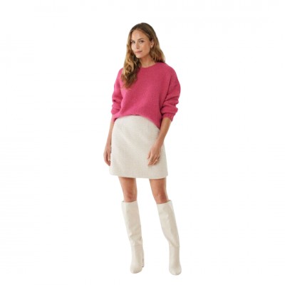 Mexx  Mini Cream  Tweed Skirt Mexx  Mini Cream  Tweed Skirt