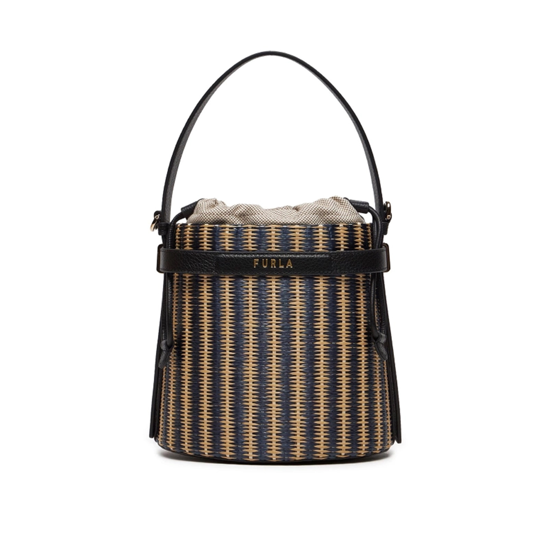 Furla Giove Blue Bucket Bag