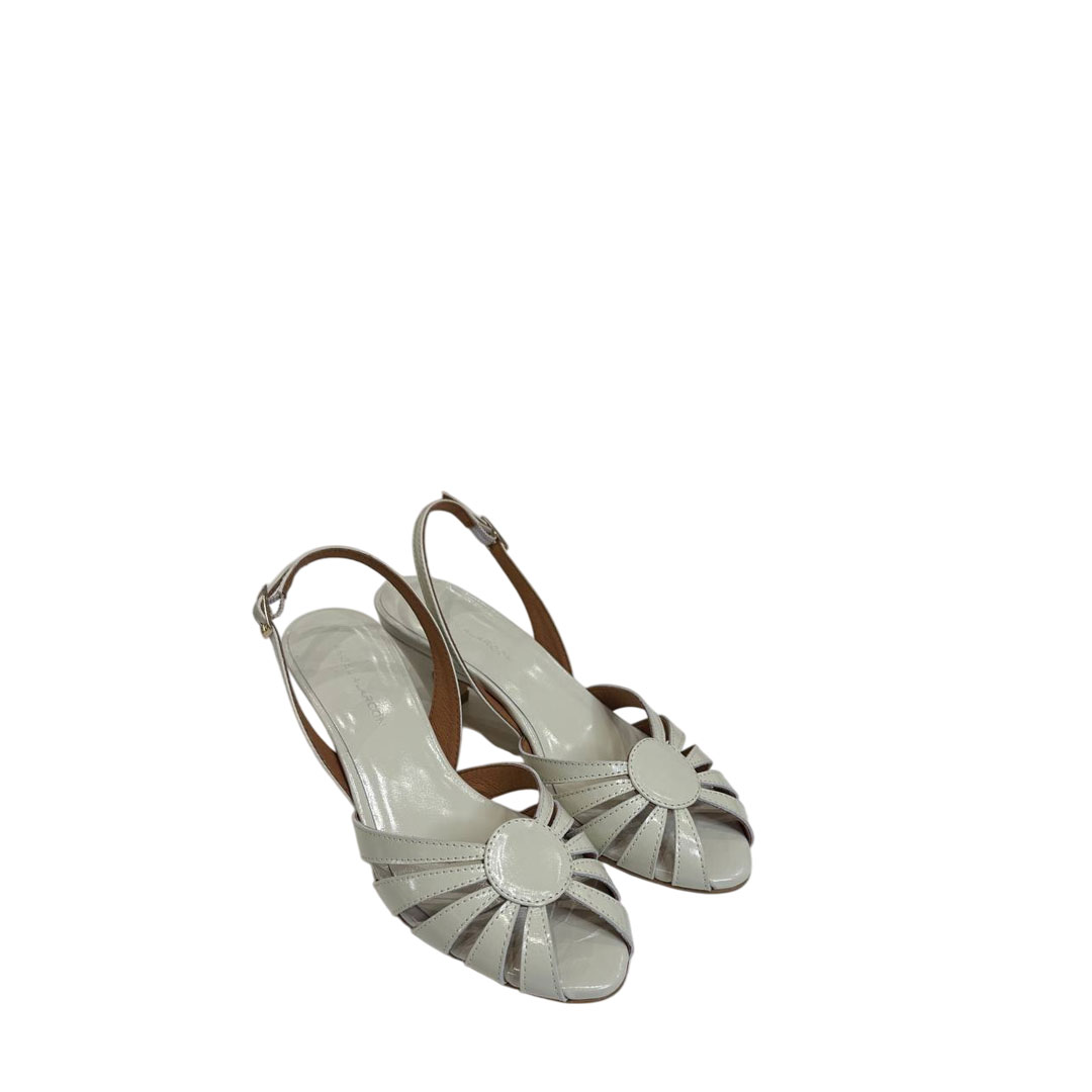 Angel Aarcon Noelle White Sandals