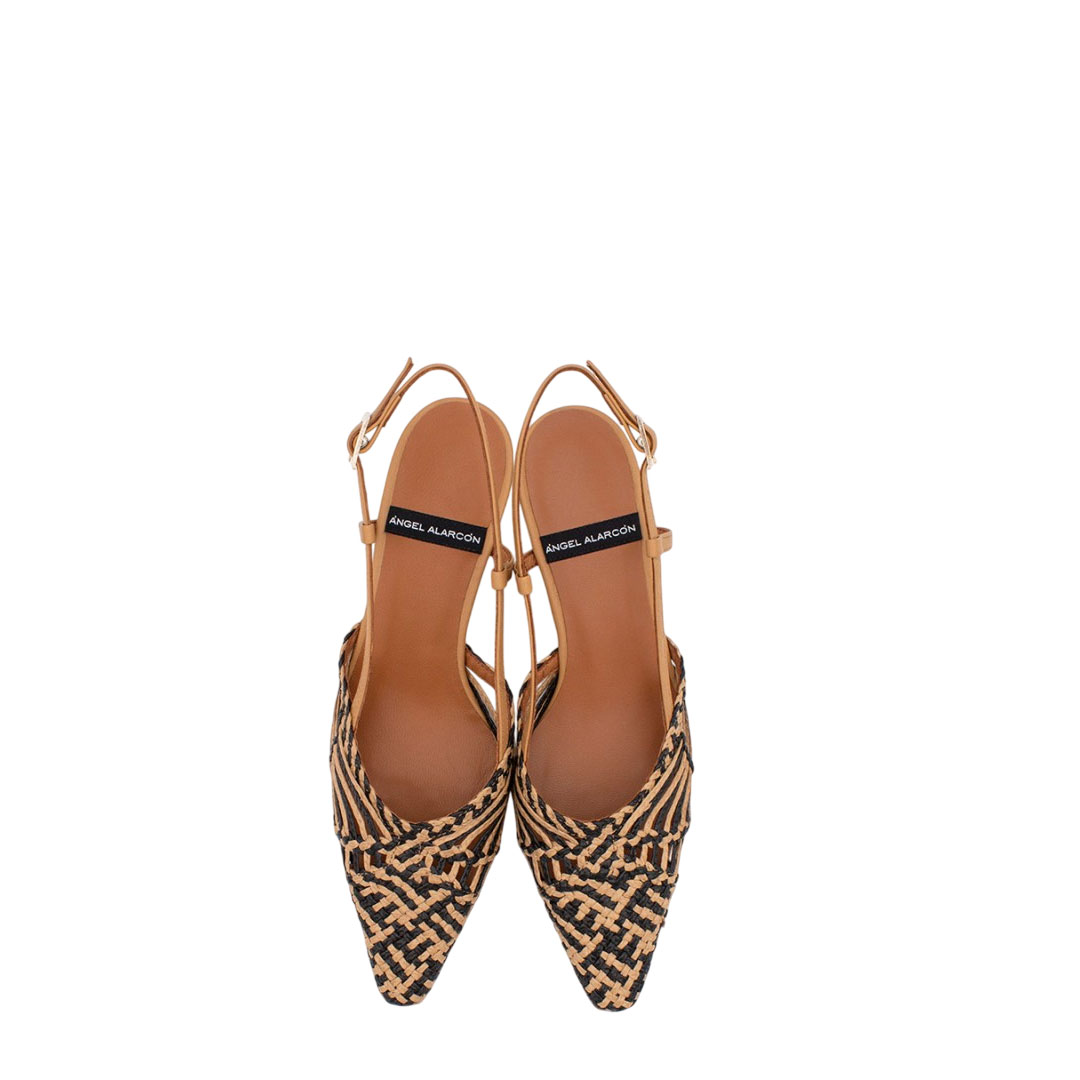 Angel Alarcon Chloe Brown Sling-back Pumps