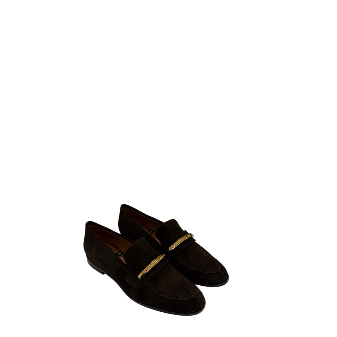 Angel Alarcon Cira Dark Brown Suede Loafers