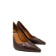 Angel Alarcon Lariah Croco Wine High Heels
