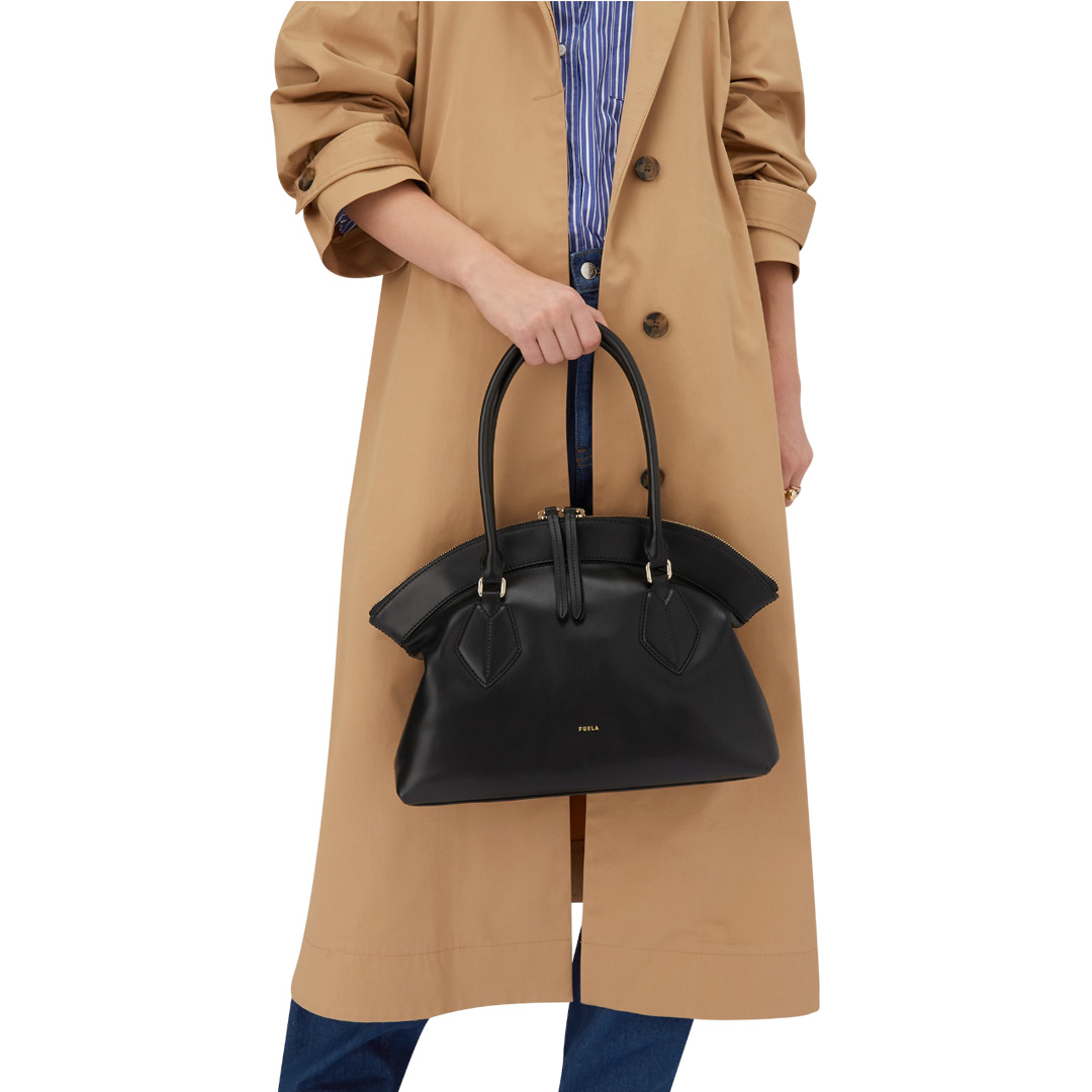 Furla Erica M Black Tote Bag