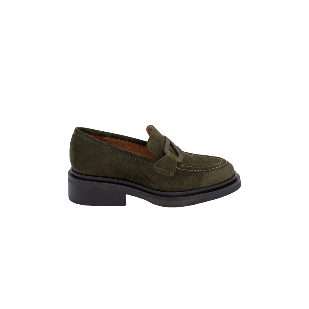 Angel Alarcon Olive Loafers