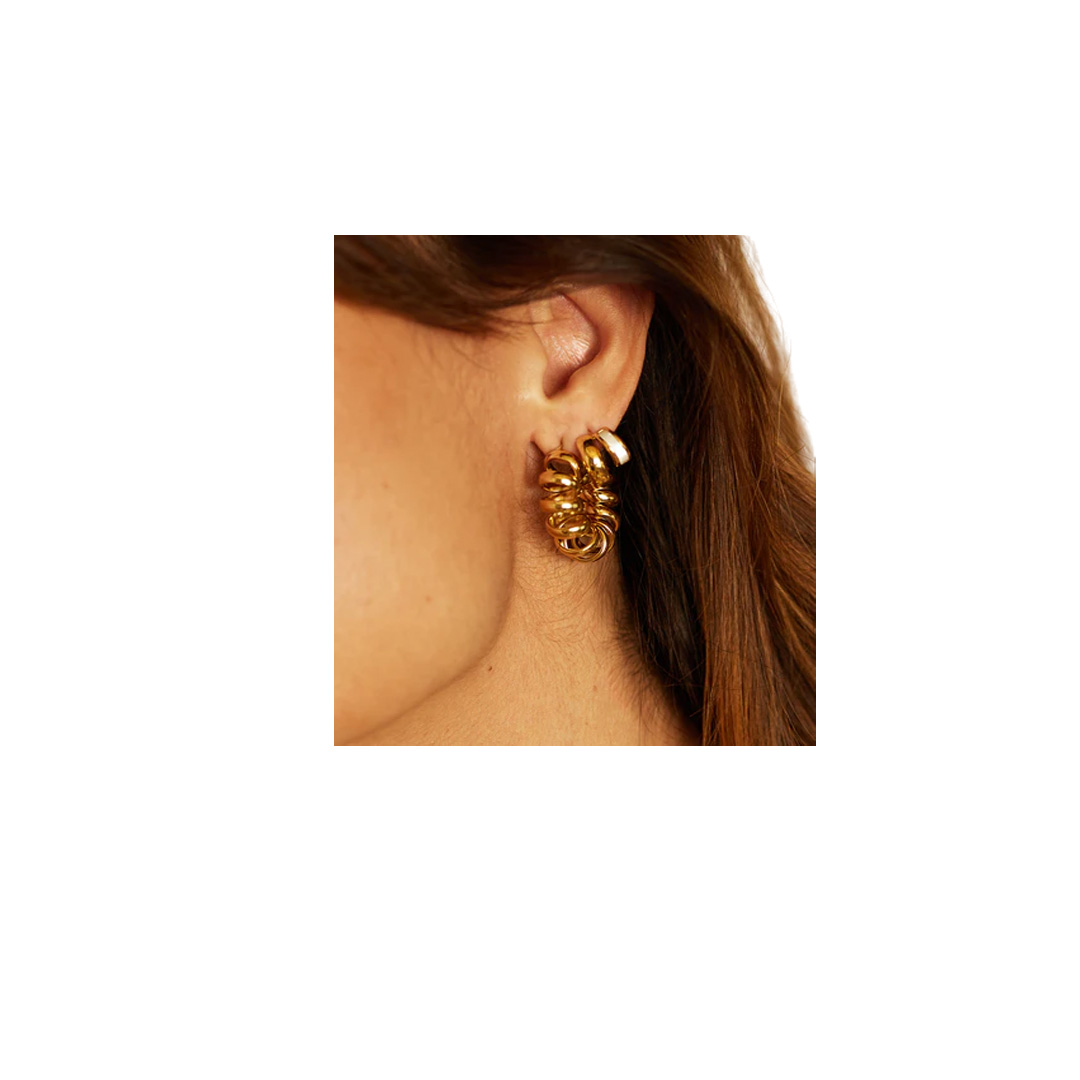 Zag Bijoux Drew Gold Earrings
