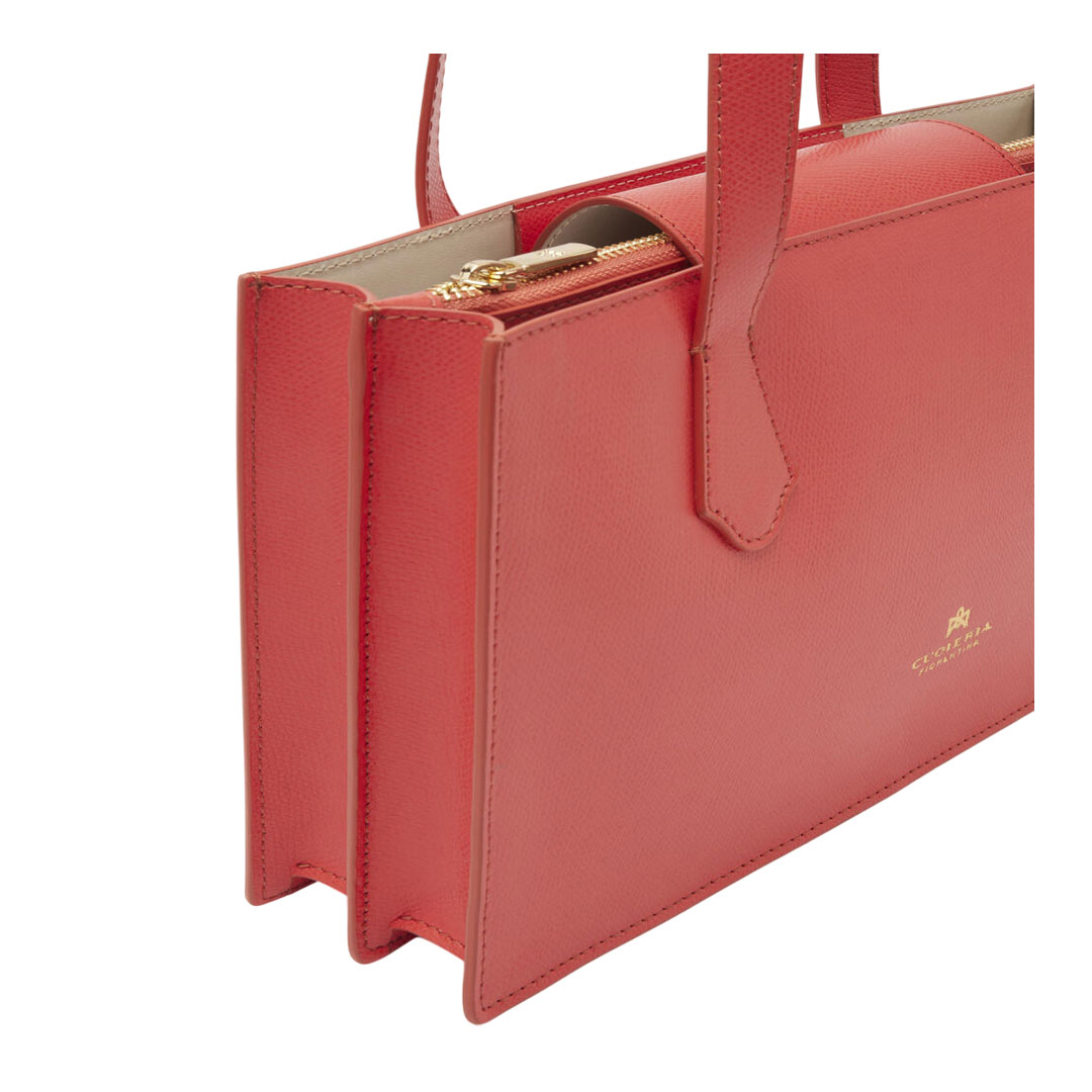 Cuoieria Beauty Coral Shoppimg Bag