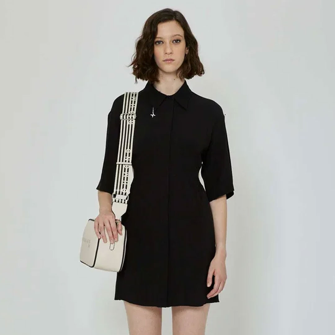 John Richmond Black Dress With Cut-out