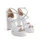 Guy Laroche White Pearl Sandals