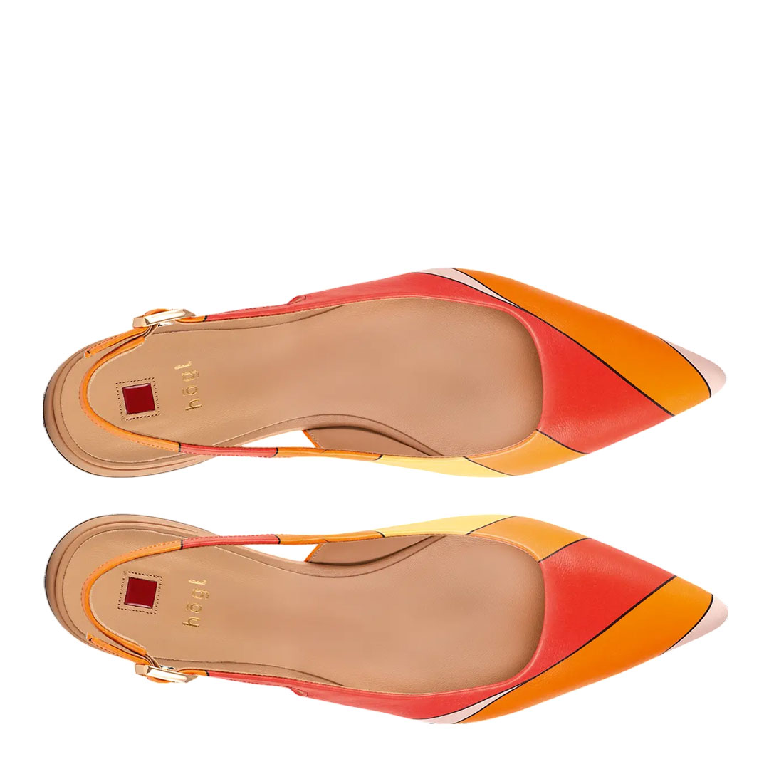 Hogl Sophie Orange Sling-back Ballerinas