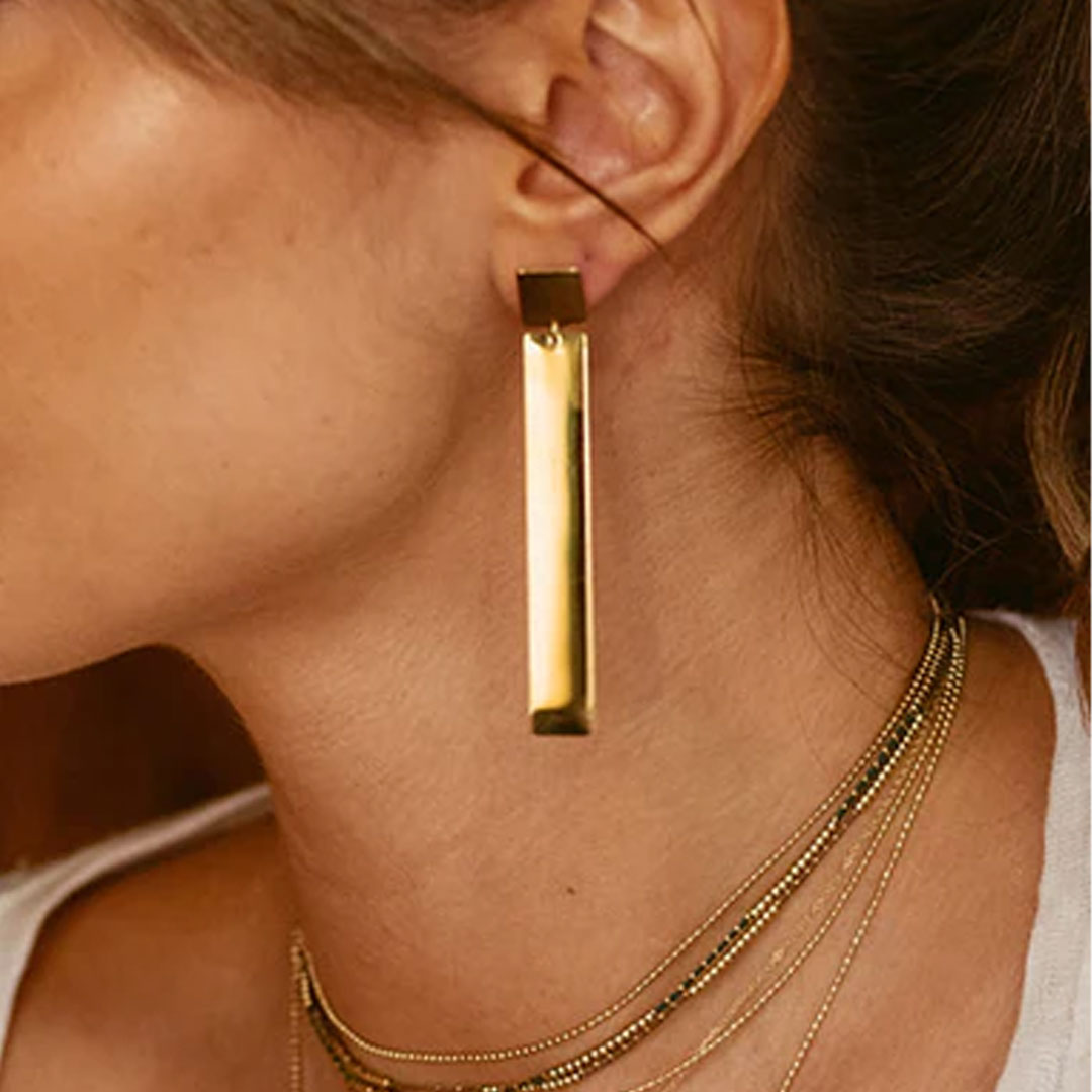 Zag Bijoux Signal Gold Earrings