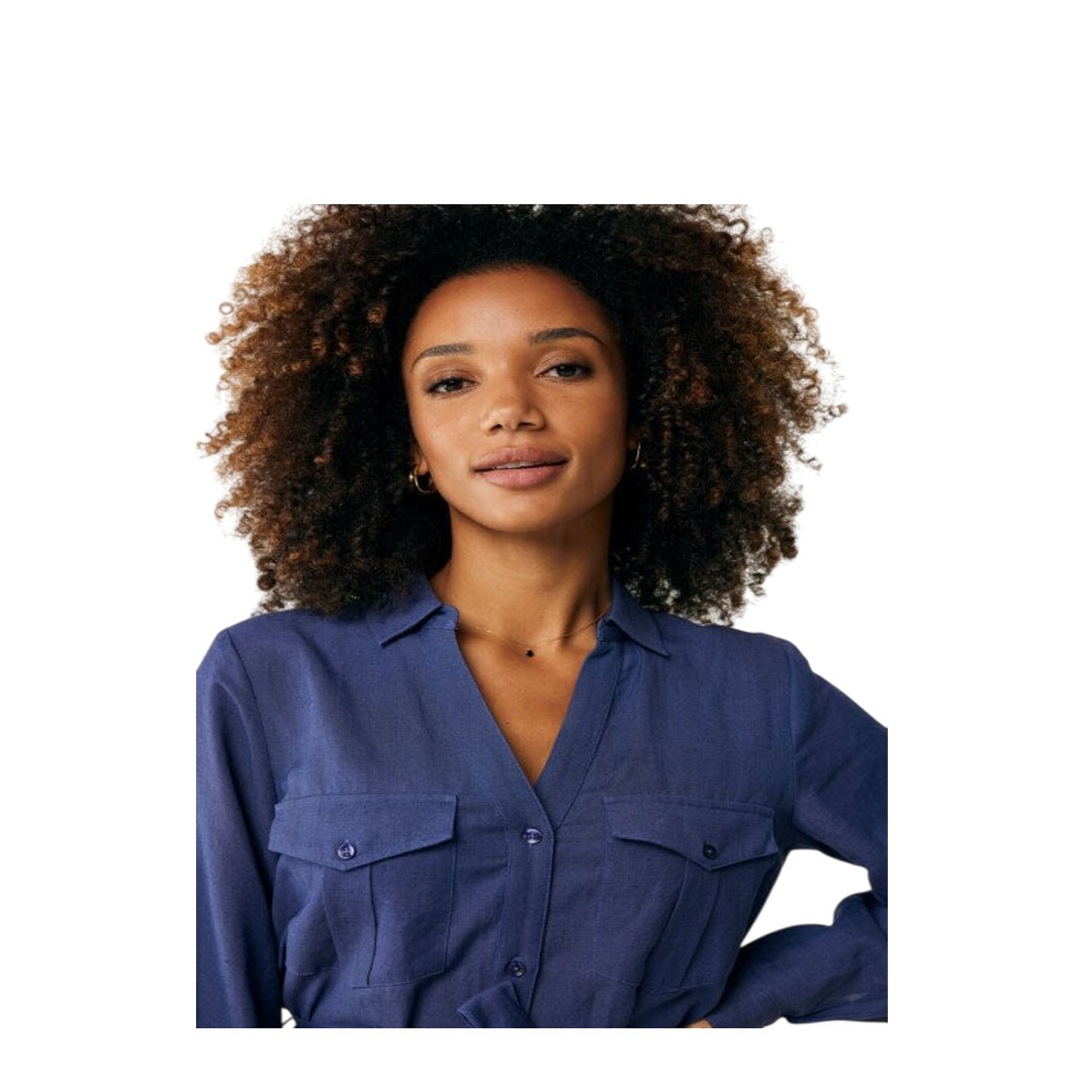 Mexx Navy Linen Dress