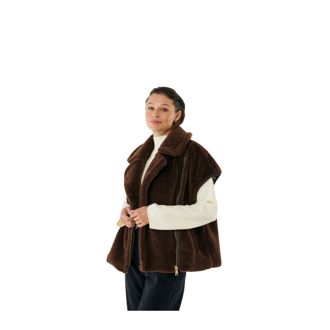 Mexx Teddy Dark Brown Waistcoat