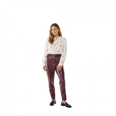 Mexx  Dark Red  Pu Leather Pants