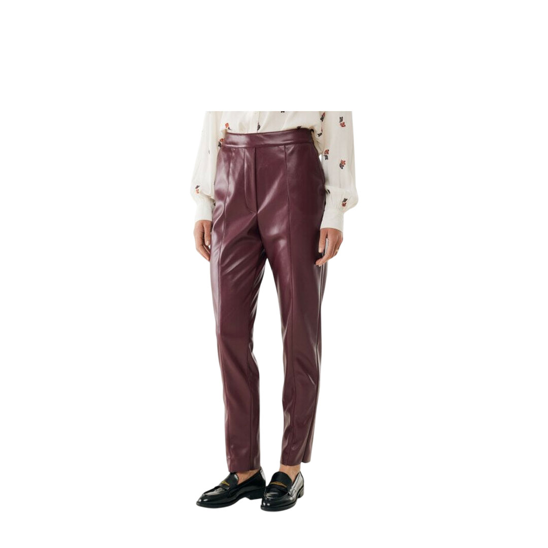 Mexx  Dark Red  Pu Leather Pants