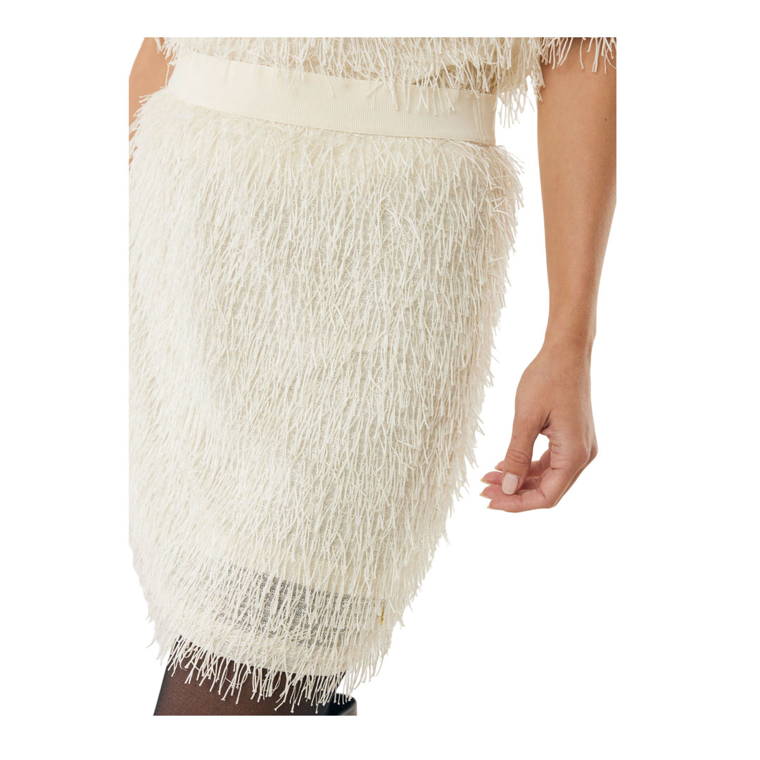 Mexx Ruffle Strings Cream Skirt