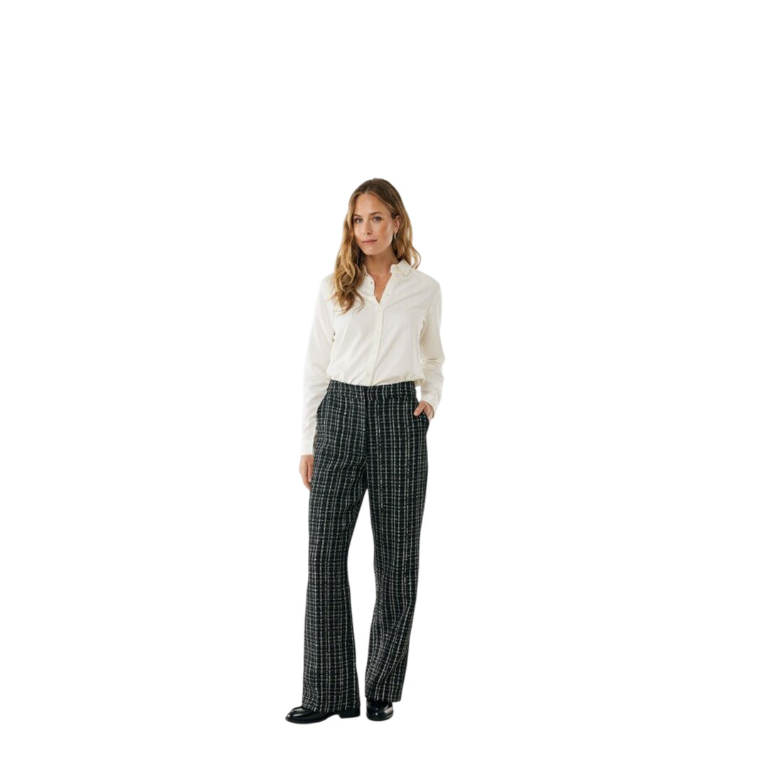 Mexx Tweed Black Straight Leg Pants