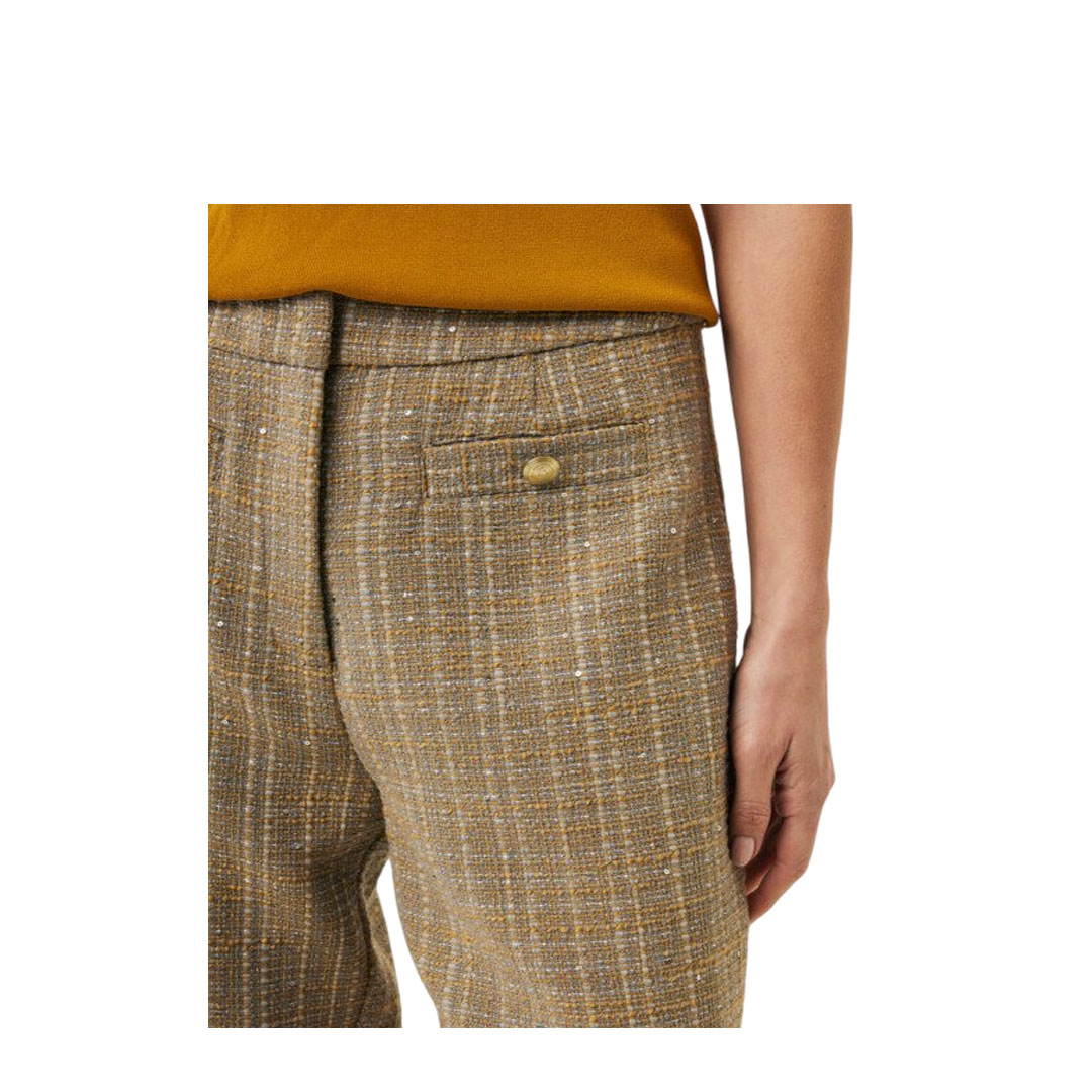 Mexx Tweed Taupe Straight Leg Pant