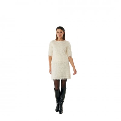 Mexx Ruffle Strings Cream Skirt