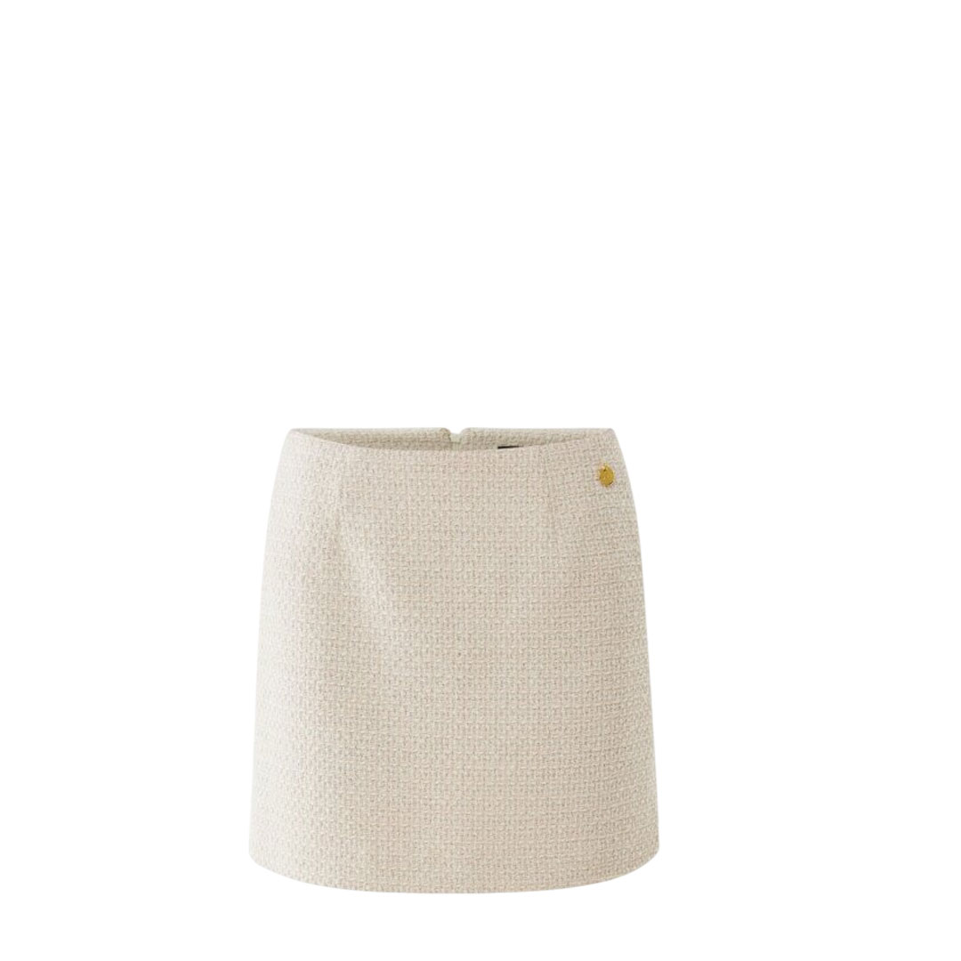 Mexx  Mini Cream  Tweed Skirt
