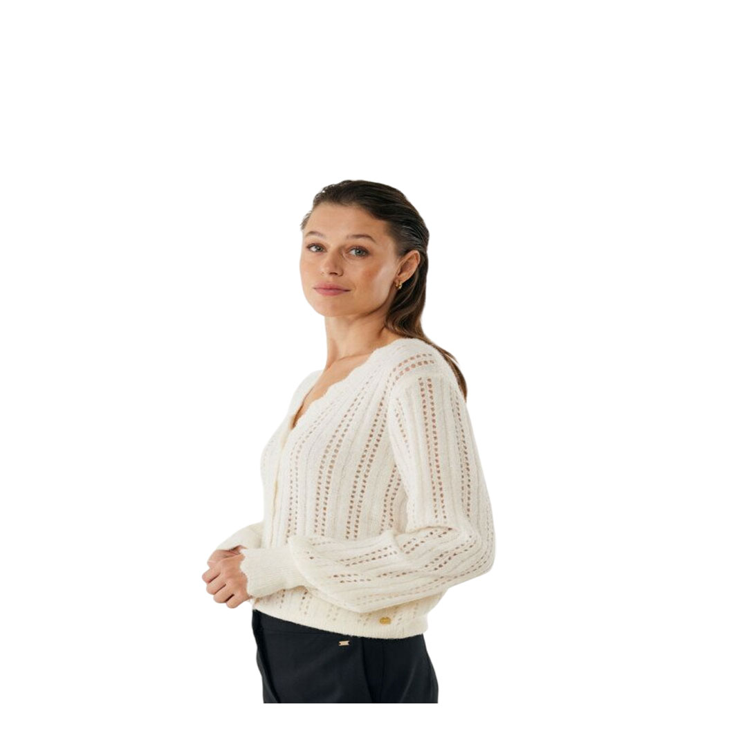 Mexx White Knitted Cardigan