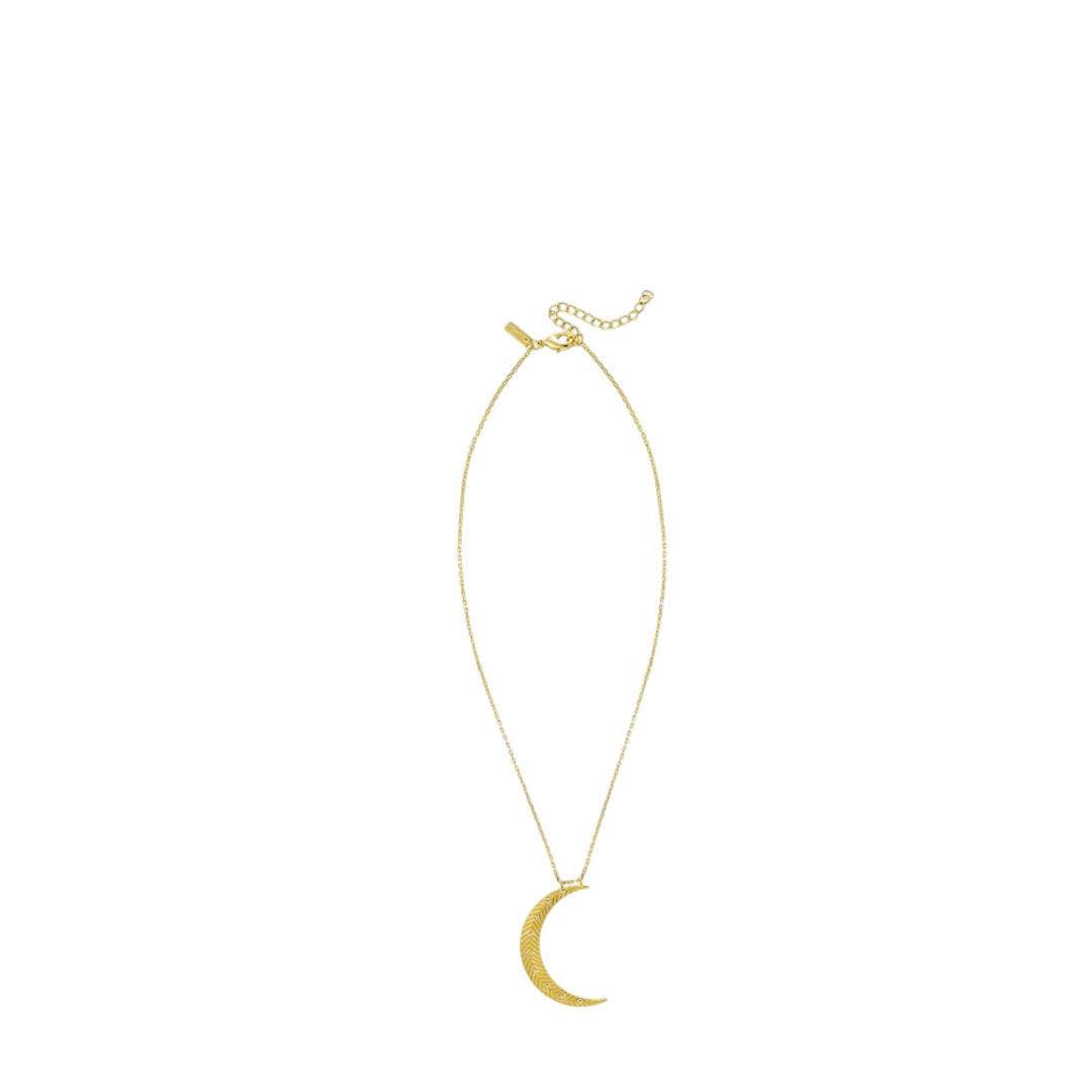 Mya-Bay Big Moon Gold Necklace