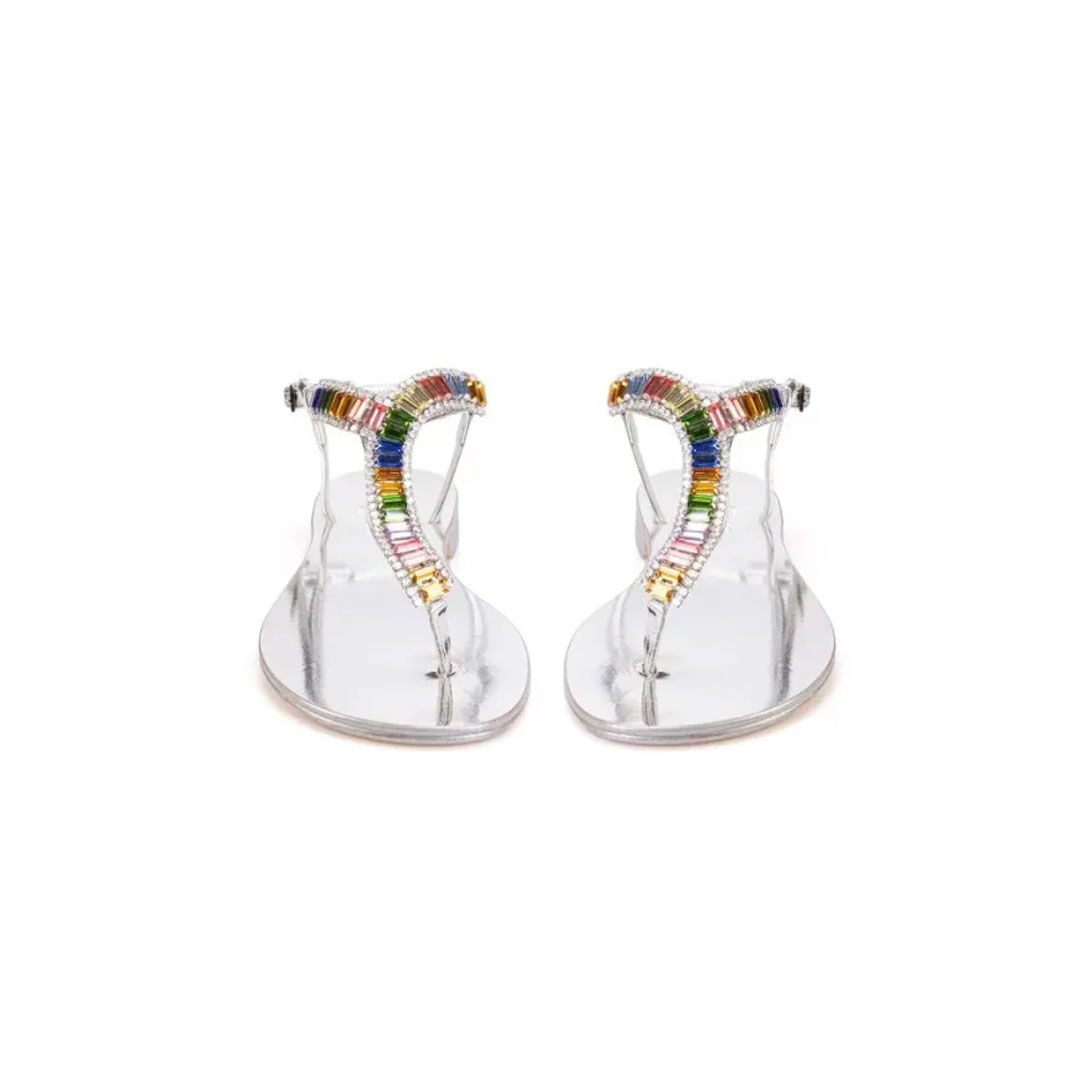 Emanuela Caruso Capri Silver Sandals