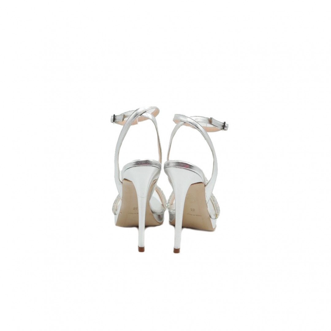 Ilaria Toschi High Heels Strass Crystal White