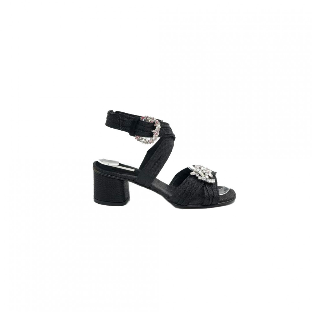 Emanuela Caruso Capri Sandals Black