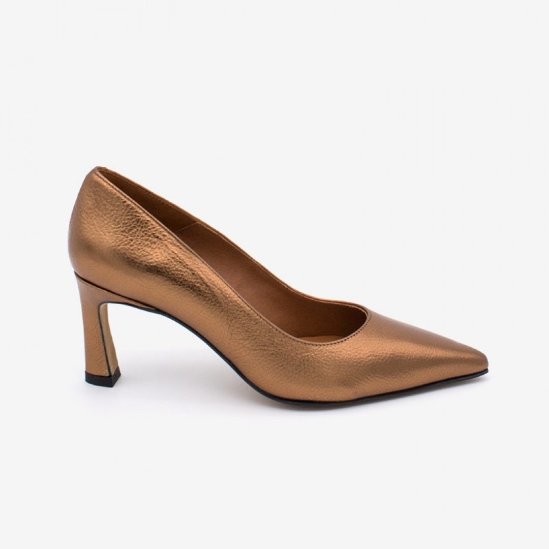 Angel Alarcon Febe Bronze Low-Heels Pumps Angel Alarcon Febe Bronze Low-Heels Pumps
