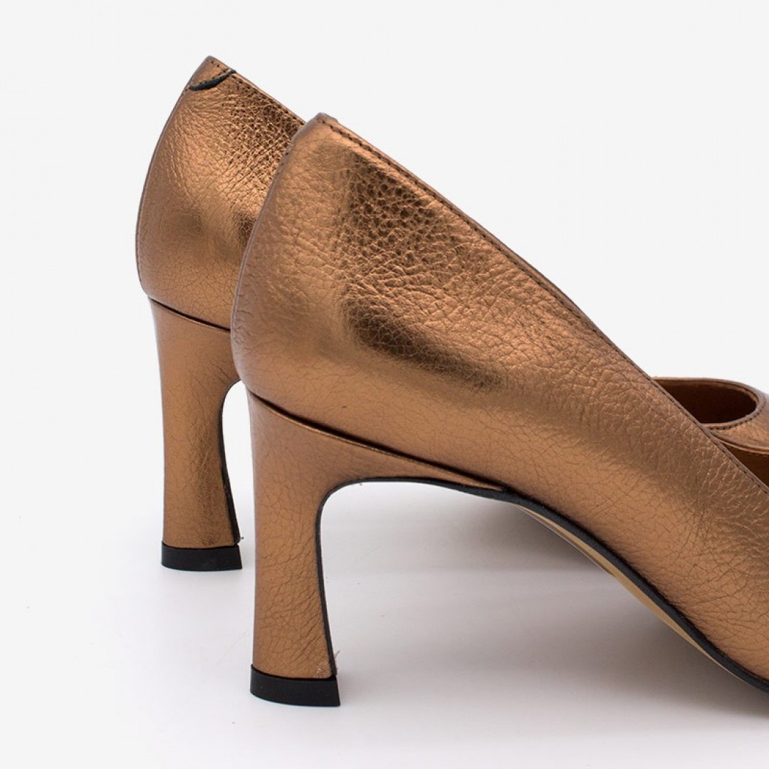 Angel Alarcon Febe Bronze Low-Heels Pumps Angel Alarcon Febe Bronze Low-Heels Pumps