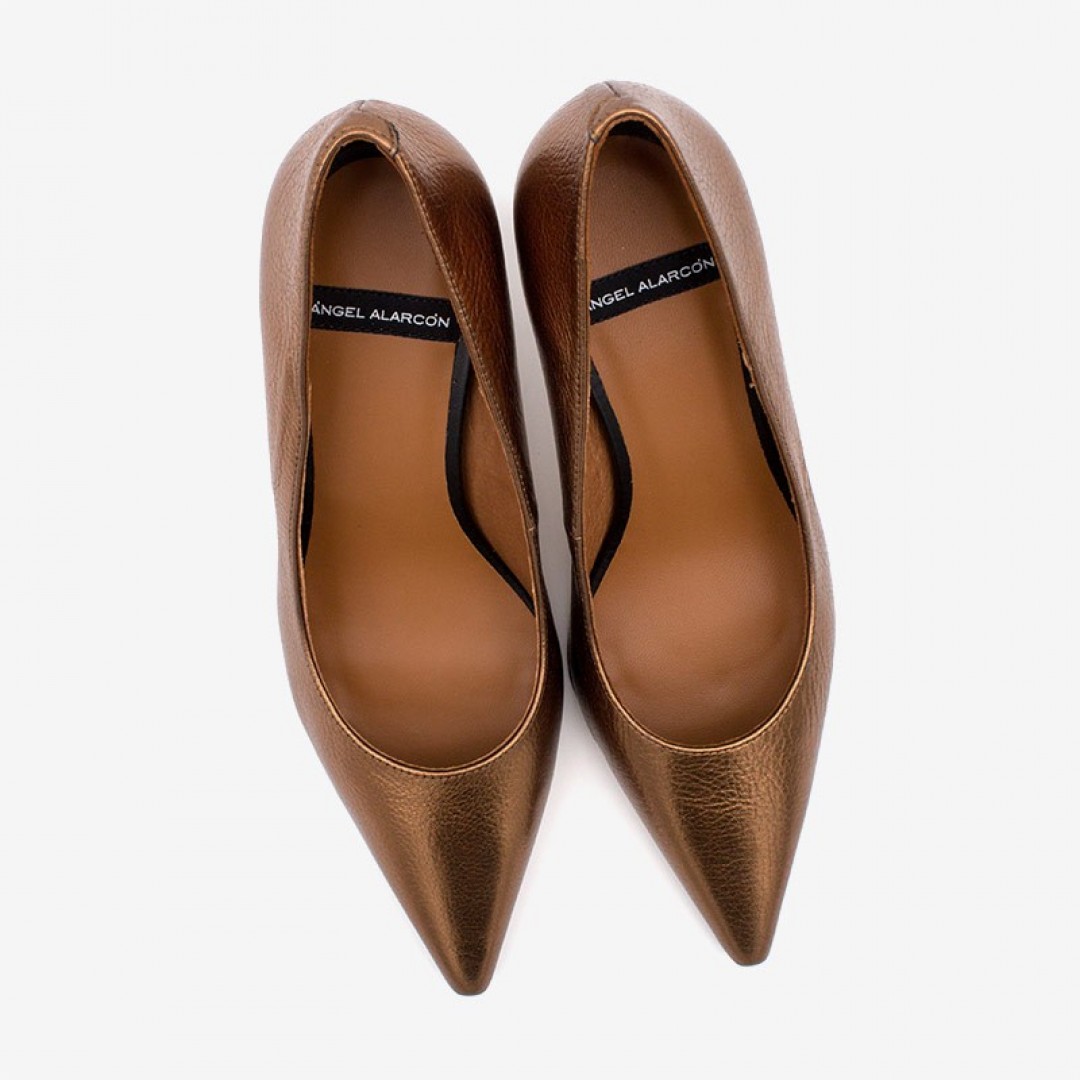 Angel Alarcon Febe Bronze Low-Heels Pumps Angel Alarcon Febe Bronze Low-Heels Pumps