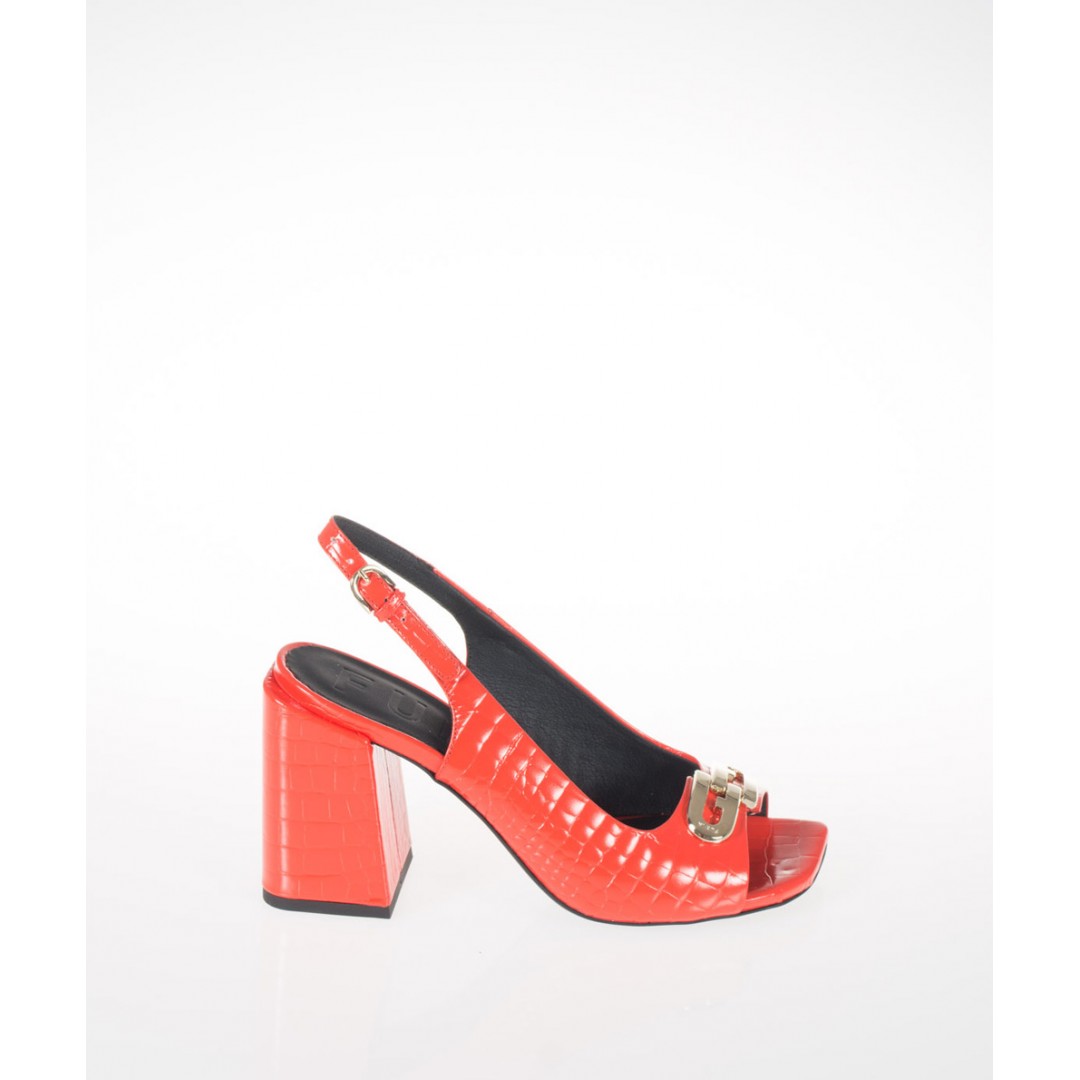 Furla Chain Red Slingback