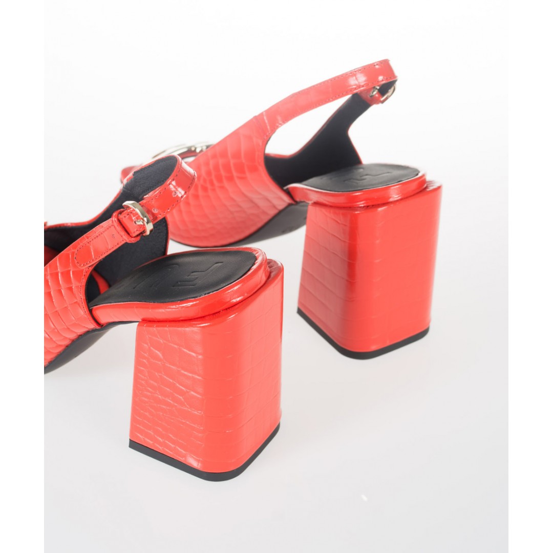 Furla Chain Red Slingback