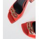 Furla Chain Red Slingback