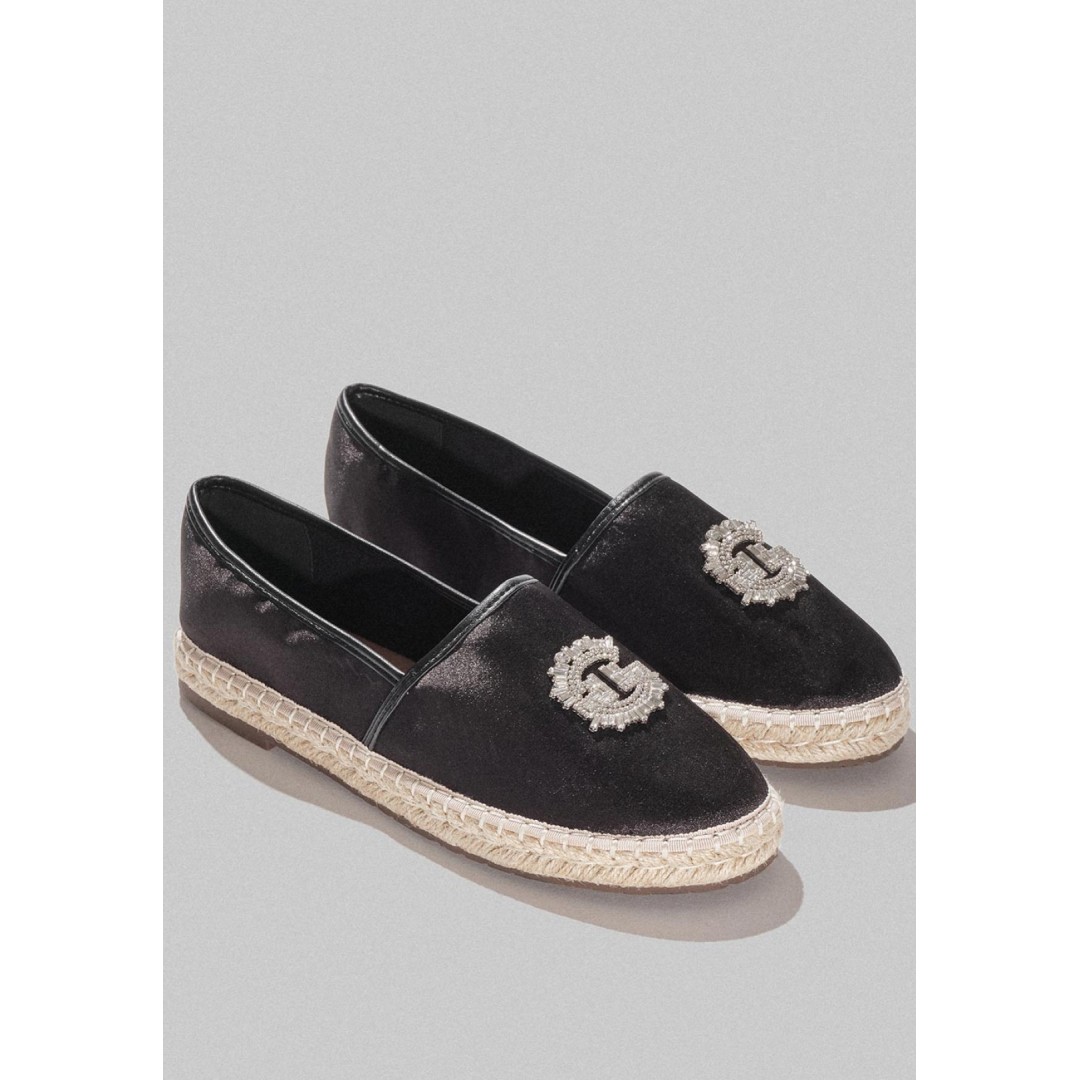 Gaelle Paris Black Espadrillas Flat