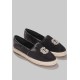 Gaelle Paris Black Espadrillas Flat