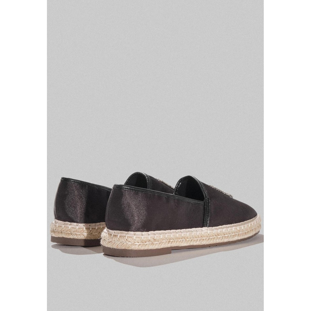 Gaelle Paris Black Espadrillas Flat