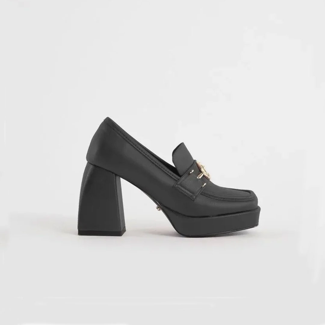 Gaudi High-Heels Black Loafers