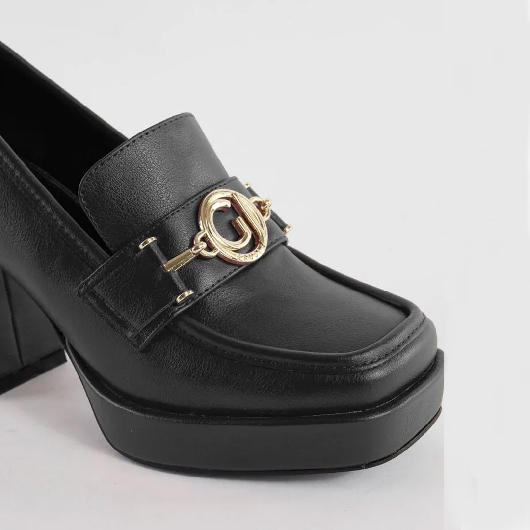 Gaudi High-Heels Black Loafers