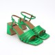 Angel Alarcon Roberts Multi-Strap Green Heels