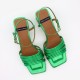 Angel Alarcon Roberts Multi-Strap Green Heels