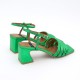 Angel Alarcon Roberts Multi-Strap Green Heels
