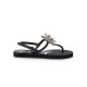 La Water Flower Black Sandals