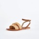 Gaudi Brown Rafia Sandals